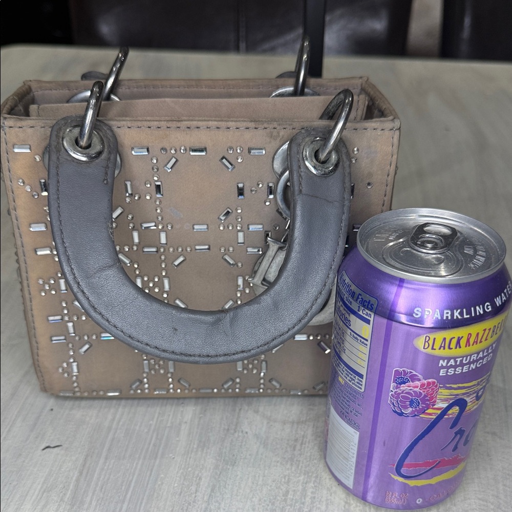 Source Unknown Beige and Gray Mini Bag - image 8